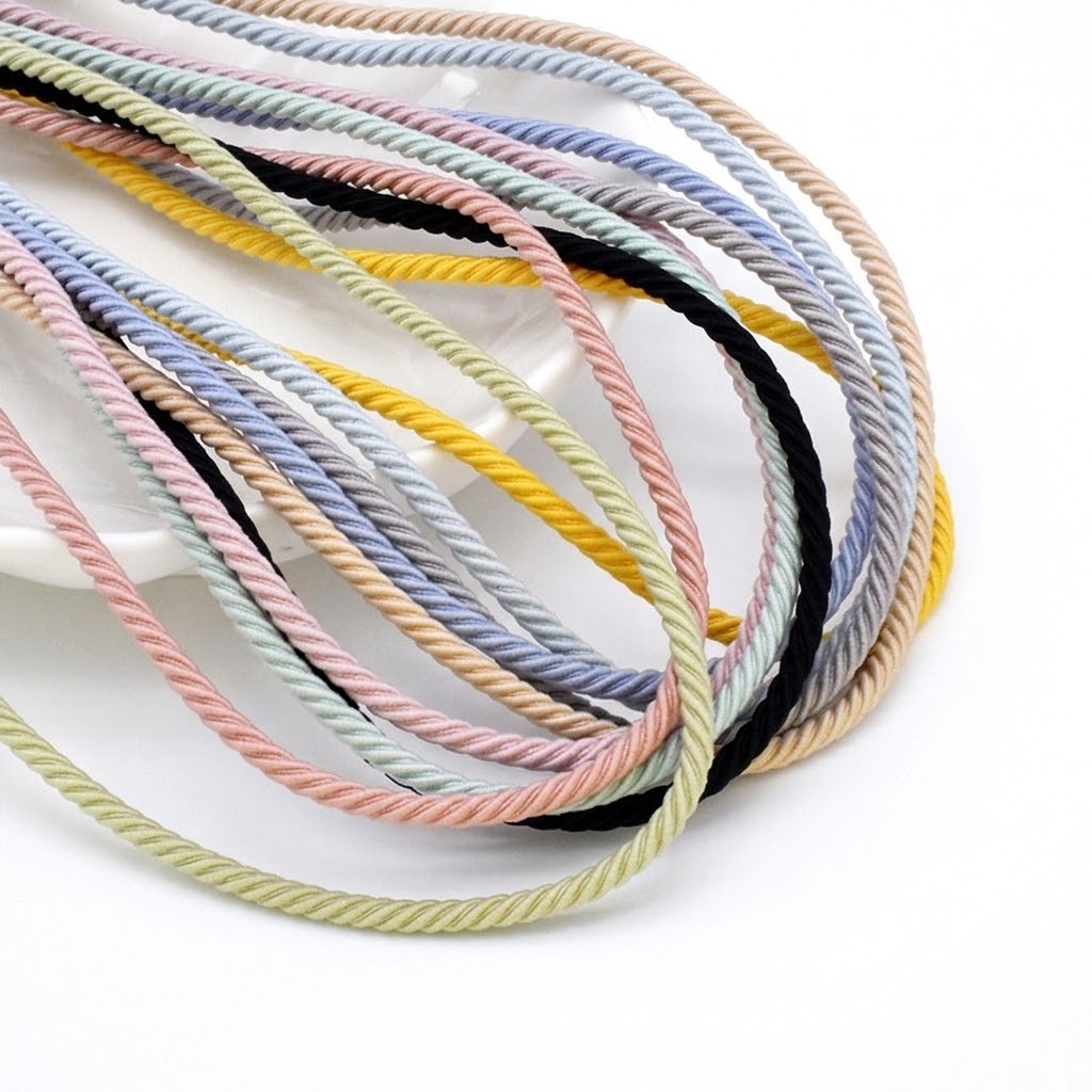 Hair Band Elastic - 5M/Lot 2.5mm Elastik Halat Örgülü Elastik