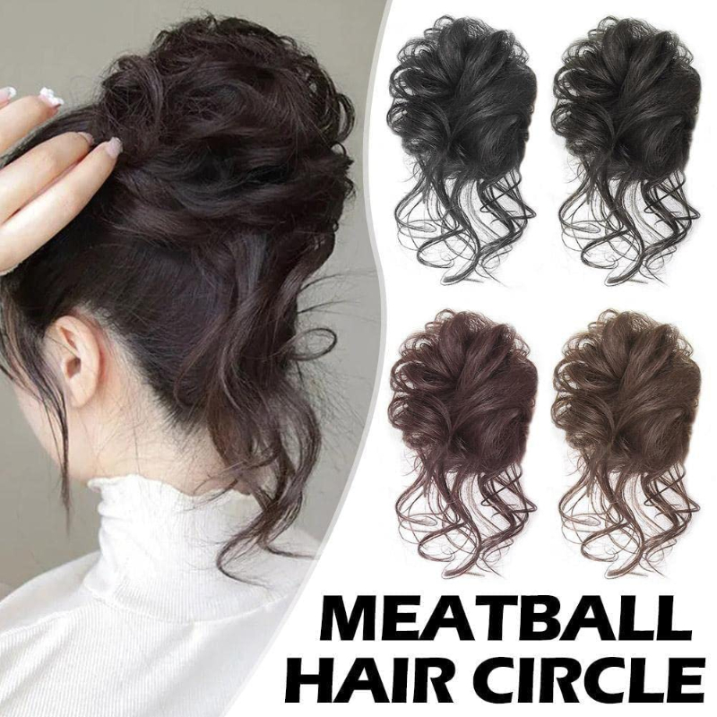 Hair Band Elastic - Sentetik moda dağınık kıvırcık saç çörekler
