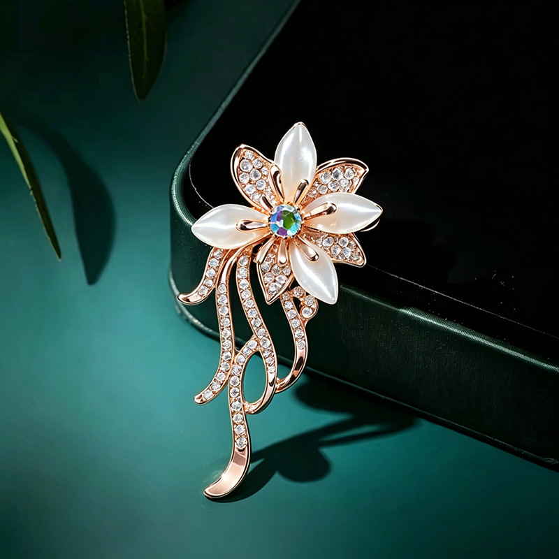 Women Accessories Bouquet - Vintage kedi gözü taş orkide taklidi