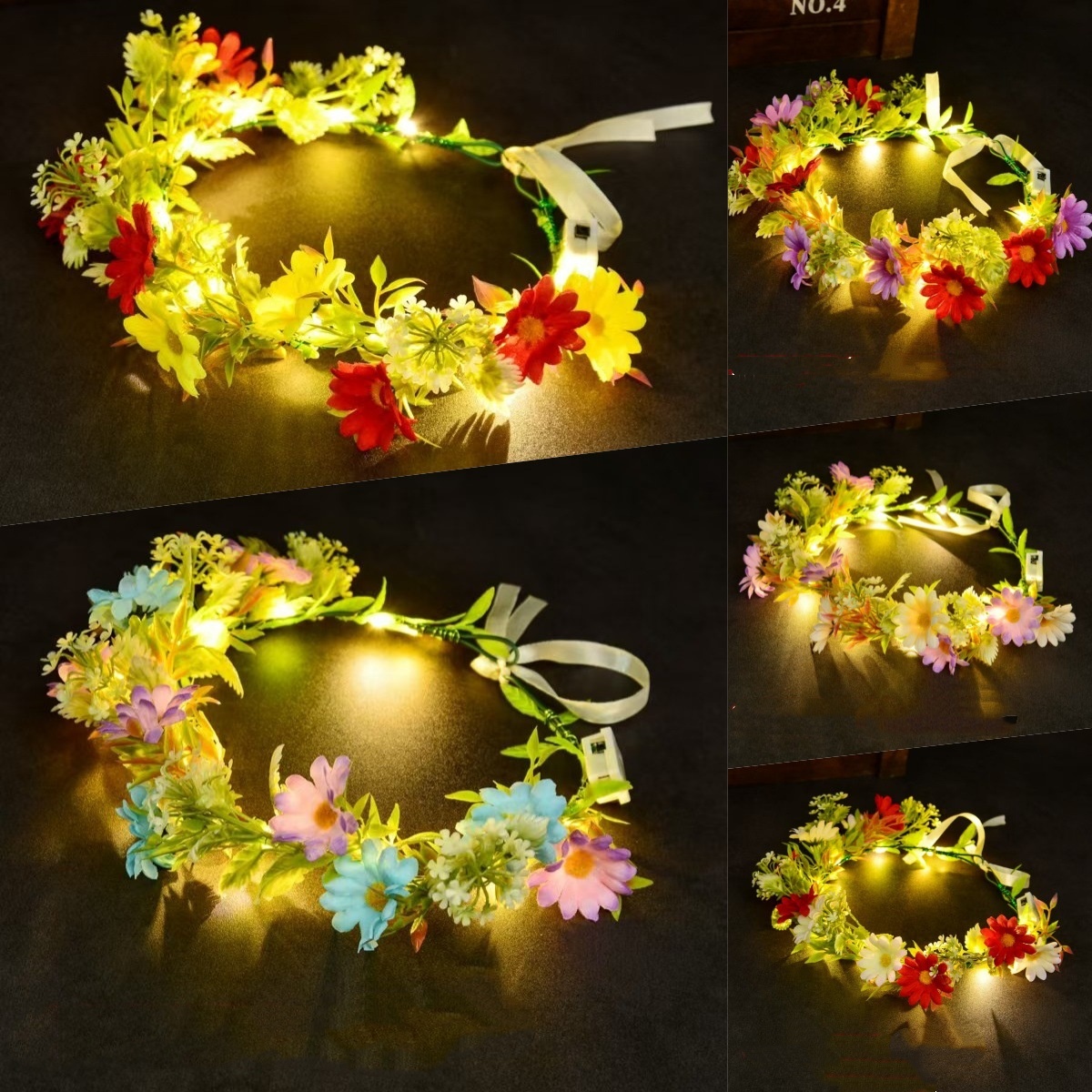 Women Accessories Photos - LED Işıklı Çiçek Taç Bandı, Çocuklar
