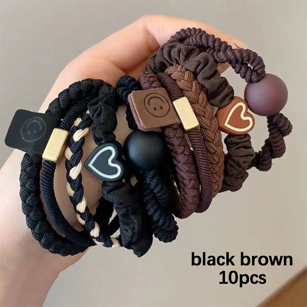 Women Accessories Combo - 10 adet Karışık Stillerde Saç Bağları
