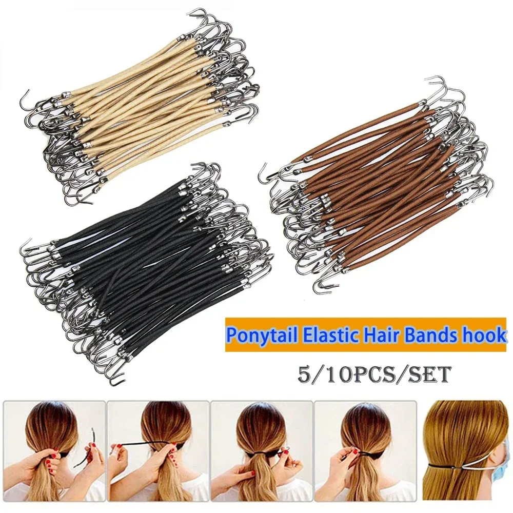 Women Accessories Combo - 5/10 adet at kuyruğu kauçuk elastik