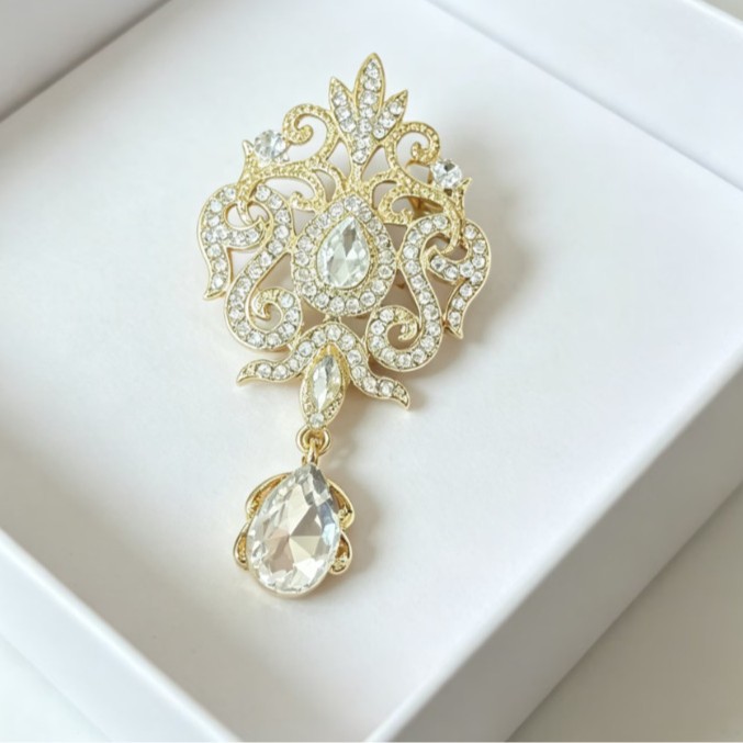 Lüks Altın Renk Kristal Çiçek  - Women Accessories Bouquet incelemesi ve fiyatı